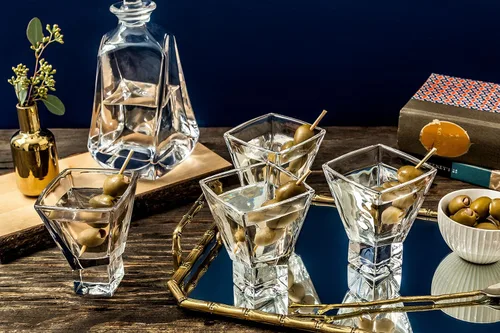 Miniatura 4 de JoyJolt Carre - Juego de vasos de cóctel de 2 piezas, vasos de Martini de 8 onzas