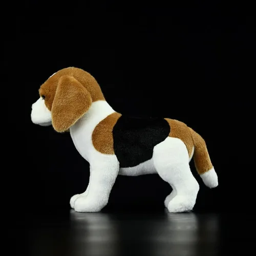 Miniatura 4 de Almohada de peluche realista Beagle de 11.4 pulgadas, grande, para perro de peluche Lindo cachorro animal, decoración del hogar