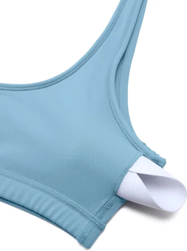 Miniatura 56 de CRZ YOGA Butterluxe - Mini brasier para mujer, cuello redondo, de bajo impacto, inalámbrico, deportivo, yoga, acolchado, para entrenamiento