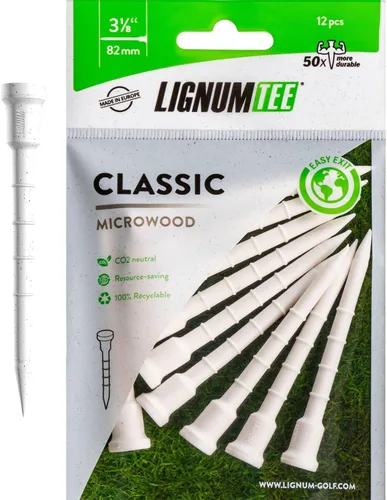 Miniatura 13 de LIGNUM Tee - Camisetas de golf clásicas - Camisetas de golf deportivas - Cabeza antigiro, micro madera de base biológica, 50 veces duradera