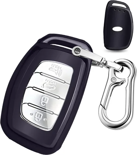 Miniatura 12 de QBUC Funda para llavero Hyundai Elantra, protector de TPU suave con llavero compatible con Hyundai Elantra Ioniq Sonata Tucson Elantra GT 2021 2020