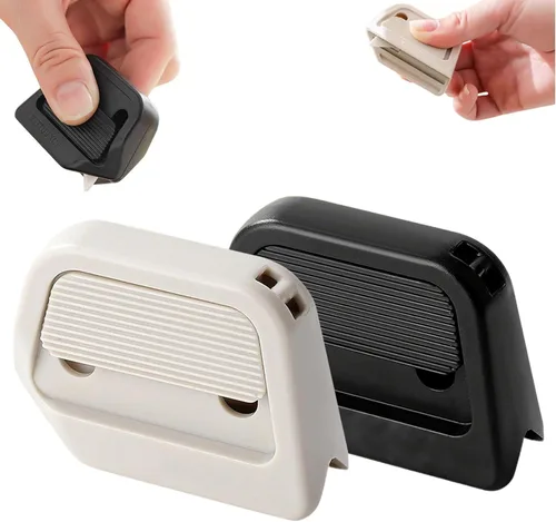 Miniatura 8 de 2 cuchillos utilitarios de retrotracción automática mejorados, cortador magnético retráctil con cuchillas de cerámica de seguridad y ranura