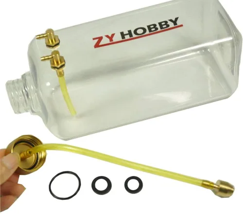 Miniatura 2 de ZYHOBBY Plástico transparente de la botella 260ML del tanque de combustible del gas RC para el avión de RC