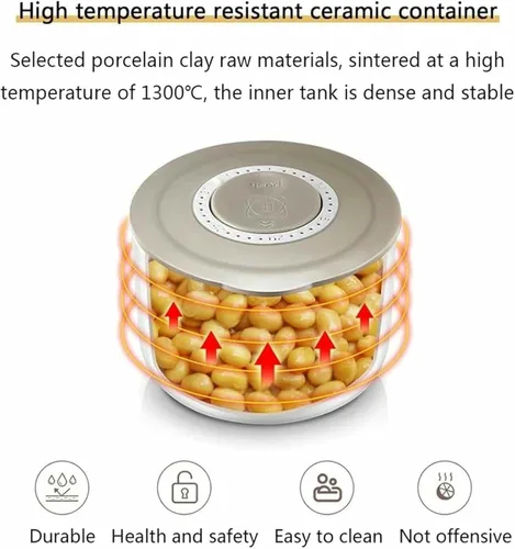 Miniatura 6 de Máquina de fermentación de NATTO, tanque de fermentación eléctrico de yogur Natto de 1.5L, Máquina de fermentación de Natto con 4 envases