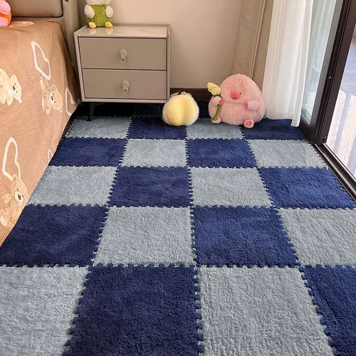 Miniatura 15 de Tapete de rompecabezas de 12 piezas, azulejos de felpa entrelazados, azulejos antideslizantes de espuma EVA, construyen una zona segura