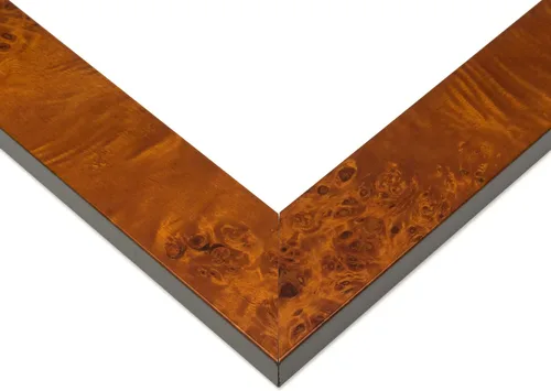Marco de fotos de madera real de chapa marrón de 25 x 25 pulgadas de ancho de 1.75 pulgadas | Profundidad del marco interior de 0.5 pulgadas | Marco