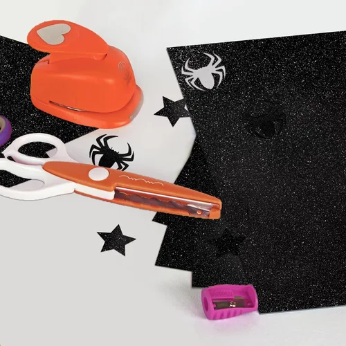 Miniatura 4 de Goefun - Cartulina negra con purpurina de doble cara de 8.5 x 11 pulgadas, 24 hojas de 9.88 oz/m²/100 libras, papel de cartulina negra para Negro