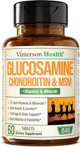 Suplemento de Glucosamina Condroitina MSM – Suplementos Avanzados para Articulaciones para Hombres y Mujeres con Sulfato de Glucosamina 1000mg,