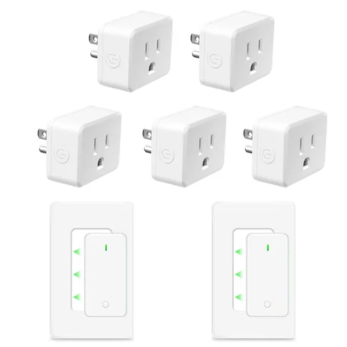 Miniatura 94 de NineLeaf Interruptor de salida remoto inalámbrico, interruptor de lámpara remoto, interruptor decorativo de enchufe de luz de encendido y apagado