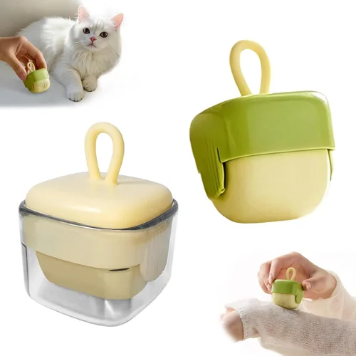 2 mini rodillos para eliminar pelusas, rodillo de gel reutilizable para mascotas, perros, gatos, removedor de pelo para ropa, pelo de mascotas,