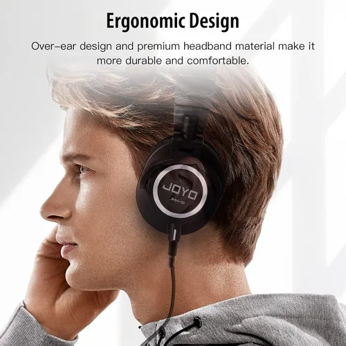 Miniatura 7 de JOYO - Auriculares de monitor de estudio con cable para grabación de audio, auriculares de diadema para mezclador, amplificador, podcast, teclado