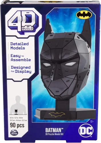 Miniatura 7 de 4D Build, Kit de modelo 3D de DC Batman con soporte, artículos coleccionables de Batman y decoración de escritorio, rompecabezas para adultos
