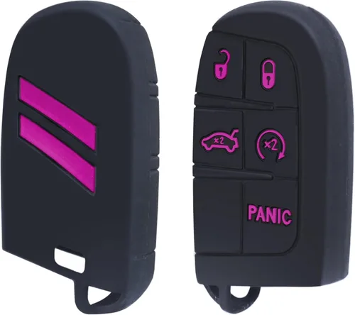 Miniatura 15 de YOSRTER - Paquete de 1 funda protectora de silicona para llave remota, con 5 botones, carcasa para llave de automóvil, accesorio (borde azul)