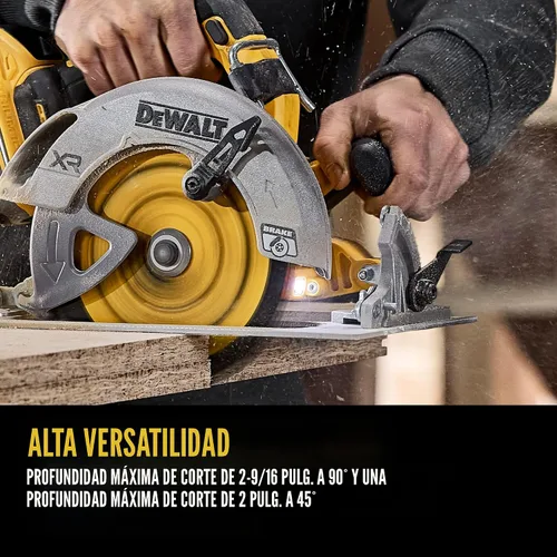 Miniatura 10 de DEWALT Sierra circular inalámbrica sin escobillas de 20 V MAX XR de 7-1/4 pulgadas, solo herramienta (DCS590B)