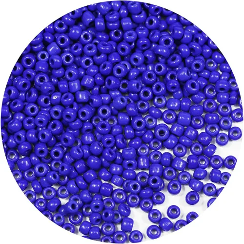Bala&Fillic Cuentas de semillas de color azul oscuro opaco de 0.157 pulgadas (0.157 in), aproximadamente 1200 piezas/3.53 oz en bolsa, 6/0 cuentas