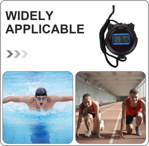 Miniatura 3 de Cronómetro deportivo digital con pantalla grande para entrenadores, funcionamiento silencioso, ligero, diseño portátil para natación, correr, yoga