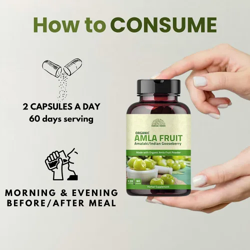 Miniatura 3 de Cápsulas Amla (Phyllanthus Emblica) - Amalaki amla 120 cápsulas Superalimento antioxidante natural Suplemento herbario hecho con polvo de fruta