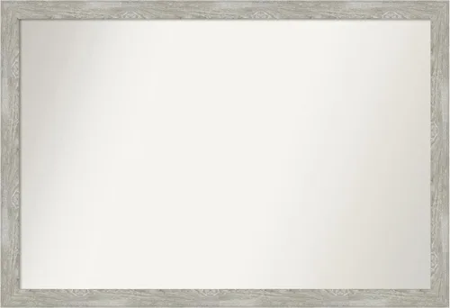 Miniatura 232 de Amanti Art Espejo de baño gris para sobre el fregadero, 31 x 48 pulgadas, espejo de tocador rectangular estrecho de color gris, marco de madera