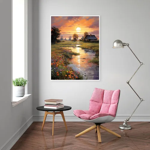 Miniatura 4 de Eiazuiks Kits de Pintura de Diamantes para Adultos, Atardecer 5D DIY Kits de Arte de Diamantes Taladro Completo Puntos de Diamantes para Regalo