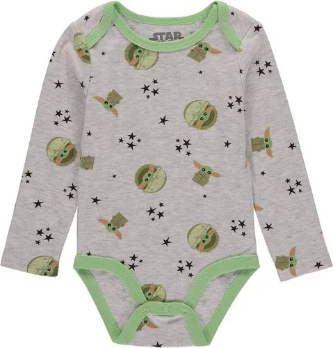 Miniatura 3 de STAR WARS Baby Boys Clothing 3-Piece Set - Baby Bodysuit, Pants, and Vest with Baby Yoda Print Baby Clothes