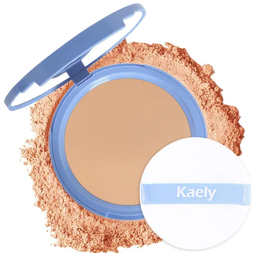 Miniatura 8 de Polvos compactos de control de aceite para el rostro de Kaely, polvo compacto mate de perfección, maquillaje de acabado duradero a prueba de agua