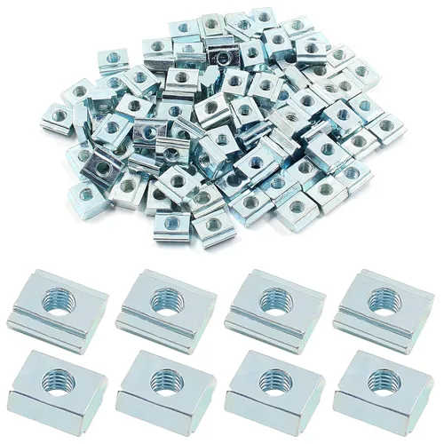 Miniatura 10 de 100 tuercas deslizantes en T serie 20 M3, tuercas deslizantes en T de cabeza de martillo para ranura en T para perfil de extrusión de aluminio serie