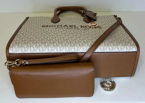 Miniatura 5 de Michael Kors Mirella MD EW - Bolsa de mano con logotipo grande continental y gancho para bolso
