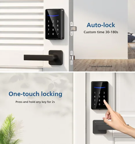 Miniatura 4 de Philips Cerradura de puerta de entrada sin llave, genera código único de forma remota no conectada, cerradura de cerrojo independiente con teclado