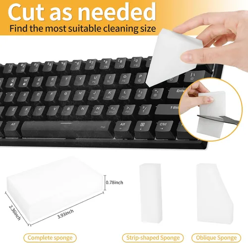 Miniatura 2 de Trendbox Paquete de 50 esponjas de melamina mágicas de limpieza en espuma de melamina a granel para platos, esponjas borradoras para limpieza