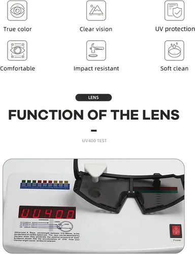 Miniatura 5 de Dos tamaños para adultos y jóvenes, gafas de sol deportivas de béisbol, ciclismo, hombres y mujeres, MTB Bicicletas al aire libre F12
