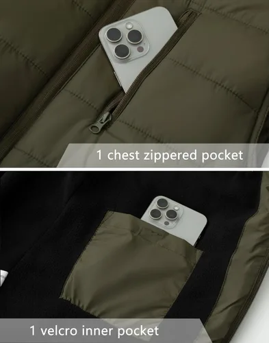 Miniatura 6 de Vcansion Chaleco acolchado con cuello alto casual para hombre