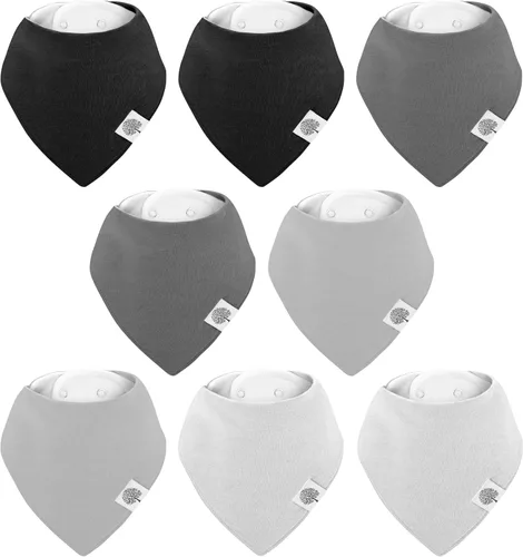 Miniatura 8 de Parker - Baberos tipo bandana para bebé, paquete de 4 baberos para niños, niñas, unisex Nube