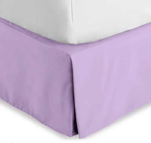 Miniatura 18 de Bare Home Falda de cama California King con caída de 15 pulgadas, diseño fácil de ajustar, para camas California King, con pliegues centrales