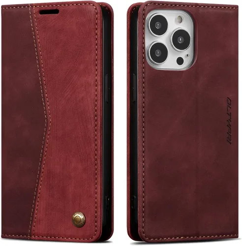 Miniatura 51 de QLTYPRI Para iPhone Air Case Wallet Con Tarjetero, Vintage PU Cuero Kickstand Cierre Magnético A Prueba De Golpes Folio Libro Funda Para IPhone 17