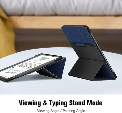 Miniatura 3 de Ayotu Funda con soporte para Kindle Scribe de 10.2 pulgadas (versión 2024/2022), apagado y encendido automático, funda de tela resistente de alta
