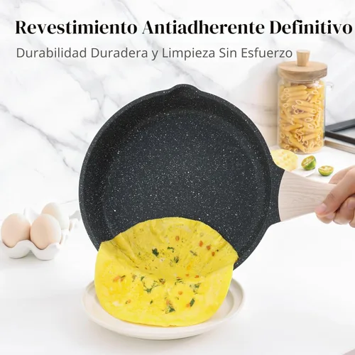 Miniatura 2 de Kordisen Sartén antiadherente, sartén grande de 12.5 pulgadas, sartén de granito, saludable y no tóxica, compatible con inducción, libre de PFOA