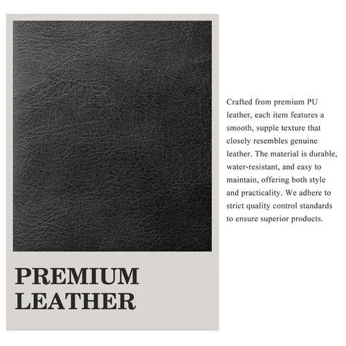 Miniatura 2 de CoBak Libreta para servidores de alta calidad: organizador de cartera de camarero de 5.12 x 7.91 pulgadas en piel auténtica, con 8 bolsillos