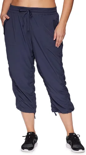Miniatura 8 de RBX Active - Pantalón capri con cordón ajustable para mujer, talla grande, ligero, tejido