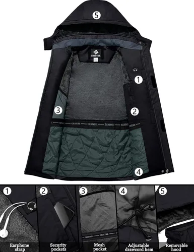 Miniatura 3 de GEMYSE Men's Mountain Waterproof Ski Snow Jacket Winter Windproof Rain Jacket