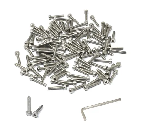 Miniatura 118 de iexcell 25 piezas M4 x 60/65/70/75/3.150 in paso de rosca 0.028 in acero inoxidable 304 cabeza hexagonal Tornillos Tornillos surtido Kit