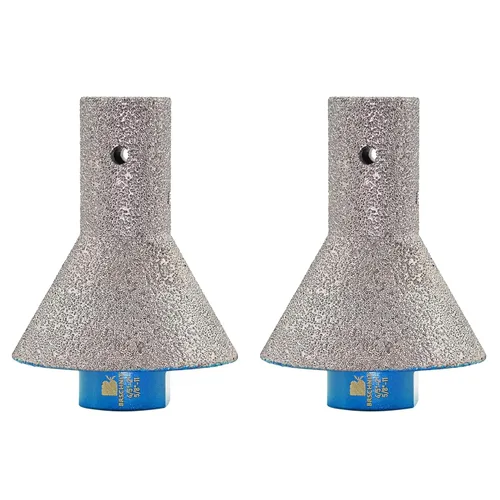 Miniatura 29 de Broca biseladora de diamante, brocas de fresado de dedo de diamante, BRSCHNITT 0-1 3/8 pulgadas (0.000 in-1.378 in) con rosca 5/8-11 para agrandar