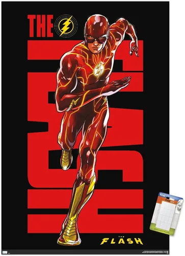 Miniatura 12 de Trends International DC Comics Movie The Flash - Póster de pared de Barry Allen Versión enmarcada de caoba