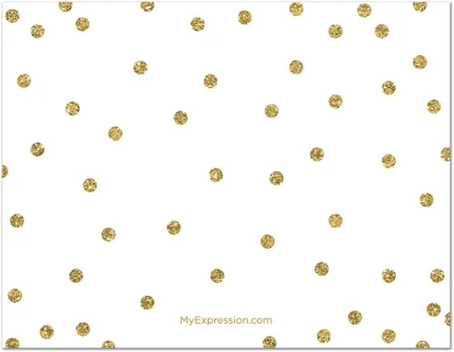 Miniatura 2 de 48 Cnt Gold Glitter Graphic Dots Tarjetas de predicción para bebés - Blanco