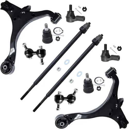 Miniatura 78 de Detroit Axle - Kit de suspensión frontal de 10 piezas para Jeep 2002-2004 Liberty, 2 brazos de control superiores con rótula 2 rótulas inferiores, 4
