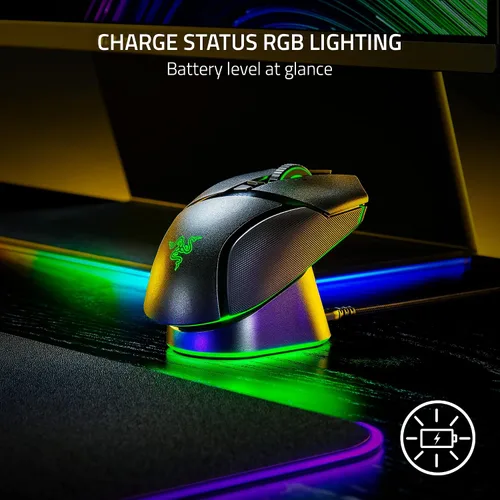 Miniatura 4 de Razer Mouse Dock Pro con Puck de Carga Inalámbrica: Carga Inalámbrica Magnética - Transceptor HyperPolling 4K Hz Integrado - Base Antideslizante
