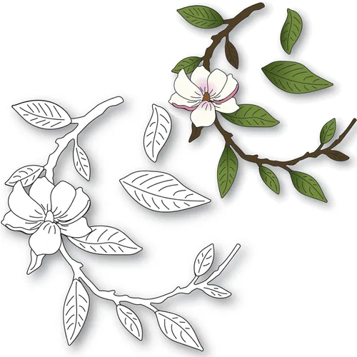 Troqueles de flores y hojas para hacer tarjetas, hojas florales creativas, troqueles de corte de metal para álbumes de recortes, manualidades,