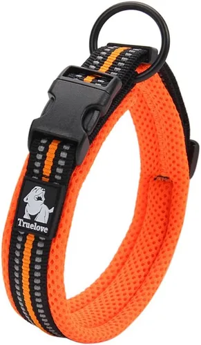 Miniatura 10 de Creation Core Collar reflectante para perro con anillo de malla transpirable, suave acolchado de nailon ajustable, collar para mascotas, 0.6 Negro