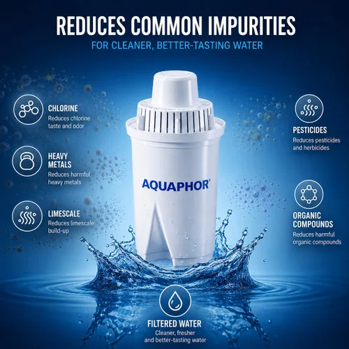 Miniatura 3 de AQUAPHOR Jarra de filtro de agua de ópalo de 12 tazas con 1 filtro B15, reduce el cloro y los metales pesados, filtración de agua de flujo rápido