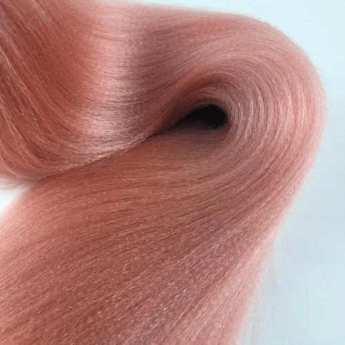 Miniatura 5 de Cabello estirado de fibra Kanekalon para trenzar con cabello humano, color oro rosado, 30 pulgadas
