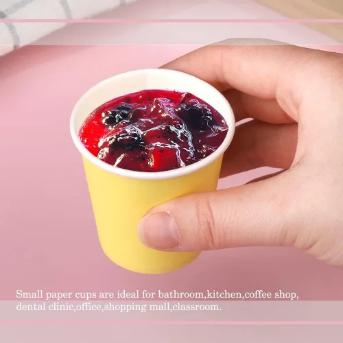 Miniatura 5 de Paquete de 50 vasos de papel desechables de 3 onzas, vasos de papel para baño de café, tazas pequeñas para aperitivos, baño, expreso, perfecto